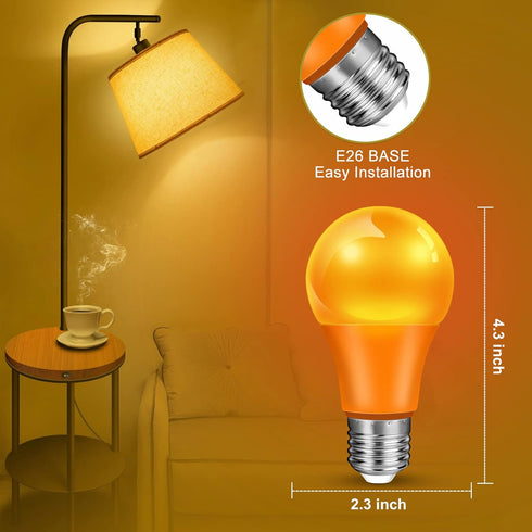 Blue Light Bulb 9W (60W Equivalent) E26 Base, LED Colored Light Bulbs for Halloween Christmas Party Holiday Lighting 4-Pack...