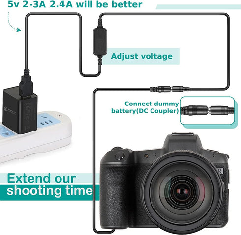 USB Cable AC-LS5 Drop voltage cable 5V-4.2V Camera Adapter + DK-X1 DC Coupler NP-BX1 NPBX1 Dummy Battery for Sony DSC-RX1 DSC RX100 RX1R...