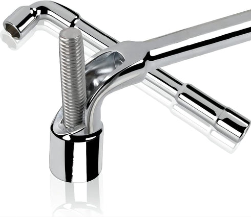 Socket Wrench 10 mm, 1 Pcs Socket Spanners, L Shaped Spanner, Angled Head Wheel Nut Socket Wrench, Metric Hex Spanner...