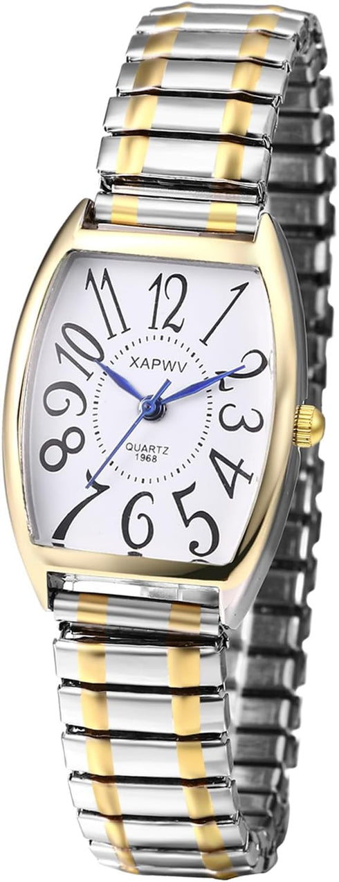 Avaner Women's Easy Reader Watches Ultra Thin Stretch Wrist Watches with Elastic Band...