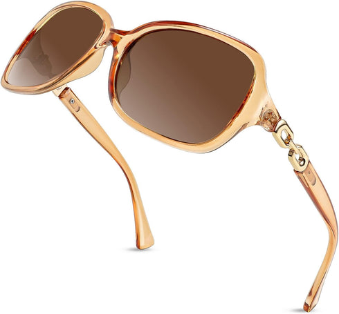 FEISEDY Vintage Square Polarized Sunglasses for Women UV400 Travel Driving Fashion Arcuate Sunglasses B2526...