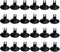 AQUANEAT Aquarium Suction Cups, for Fish Tank Airline Tubing, with Clips 1/4" Dia, 24pcs (Black)...