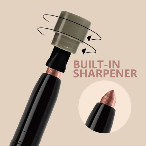 2 in 1 Silver Gray Smokey Grey Eyeshadow stick Eyeliner Pencil Cream Shimmer Smooth Eye Makeup Sharpenable Multi-Use Longwear Eyeliner Pencil Eye ...