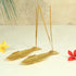 Fish Shaped Gold Plated Incense Holder/Burner Pair in Metal Home Decor Accessories...