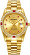 Reginald Mens Watches Hands Sapphire Full Gold Stainless Steel Quartz Dial Unisex Watch...