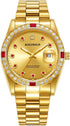 Reginald Mens Watches Hands Sapphire Full Gold Stainless Steel Quartz Dial Unisex Watch...
