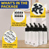 OPHIR Brand Box of 1.06-Ounce, 30ML Plastic Bottles Jars Lid Adapter Dual-Action Siphon Feed Accessories with 10x Rubber Caps, Works with Dual Act...
