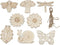 80pcs Unfinished Wooden Cutouts 8 Styles Wood Butterfly Flower Bee Slices Blank Wooden Paint Crafts Unfinished Wood Cutouts for DIY Painting Home ...