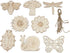 80pcs Unfinished Wooden Cutouts 8 Styles Wood Butterfly Flower Bee Slices Blank Wooden Paint Crafts Unfinished Wood Cutouts for DIY Painting Home ...