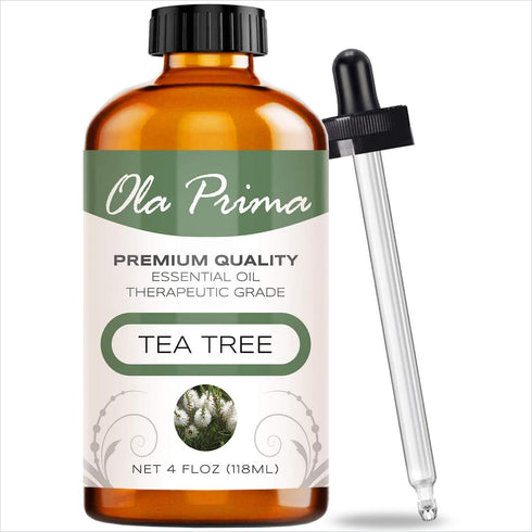 Ola Prima Australian Tea Tree Essential Oil - Therapeutic Grade for Aromatherapy, Diffuser, Hair, Toenail, Face, Acne, Dropper - 4 fl oz - Tea Tre...