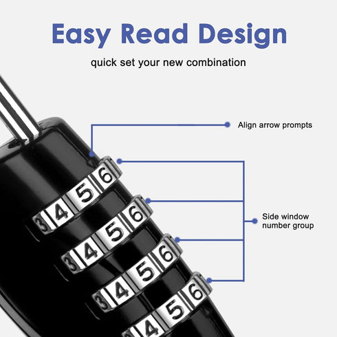 4 Digit Combination Lock Outdoor Padlock for School Gym Locker Outdoor Waterproof Padlock for School Gym Locker, Storage Unit,Garages, Sports Lock...