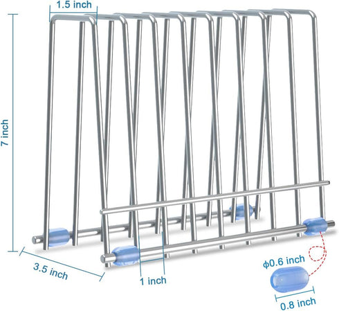 IDEATECH Bags Rack, Drying Rack for Bags, Stainless Stand, File Organizer Desktop Storage Book Shelf, Kitchen Storage & Organization (Silver)...