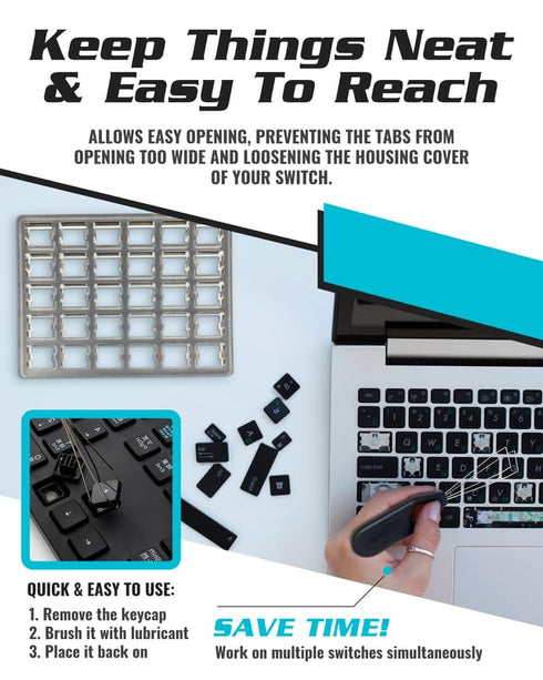 Swiss Industries Mechanical Keyboard Switch Lube Kit, Lube Station for Keyboard Switches, Includes Switch Lube Station, Keycap Puller, Switch Pull...