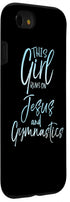 iPhone SE (2020) / 7 / 8 Cute Gymnast Gift This Girl Runs on Jesus and Gymnastics Case...