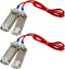 2 Pack Electric Fence Tape Connector, Polytape to Polytape Connector, Polytape to Energizer Connector, with 90 cm Wire (to Polytape)...