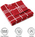 Encasa Terry Cloth Dish Towel Set | 12x12 in Super Absorbent Multipurpose Kitchen Towels for Drying and Cleaning - Pack of 12 – Terry Red...