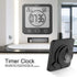 BALDR Digital Shower Clock with Timer - Black - Water-Resistant Shower Timer, Countdown Timer Clock with Temperature and Humidity, Digital Clock f...
