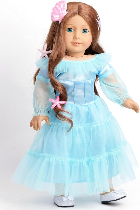 Halloween Doll Clothes Princess Ariel Vanessa Costume Mermaid Doll Clothes for 18 Inch Doll...
