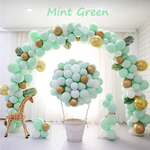 Pastel Mint Balloons 10 inch 100pcs Mint Green Latex Balloons for Party Birthday Wedding Anniversary or any Party Decorations-pastel Mint...