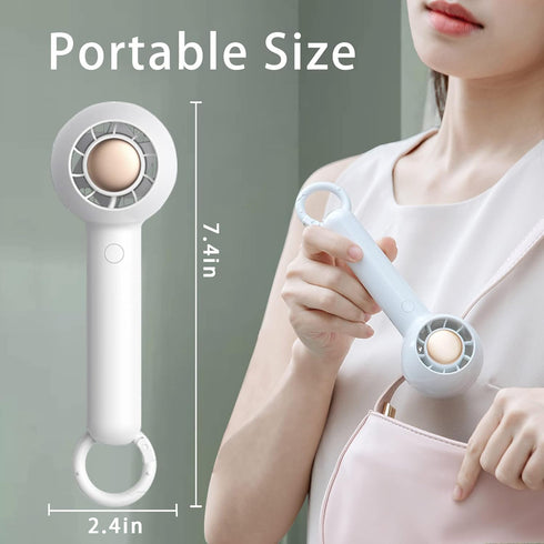 Portable Fan for Travel, Mini Handheld Fan Rechargeable, Personal Lash Fan for Women Makeup with 2-speeds 8-10 Hours Operated for Kids Girls Indoo...