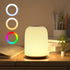 Hifree Touch Bedside Table Lamp,Portable USB-C Rechargeable Night Light for Kids. RGB Dimmable with 3 Modes for Bedroom, Nursery,Living Room. Soft...
