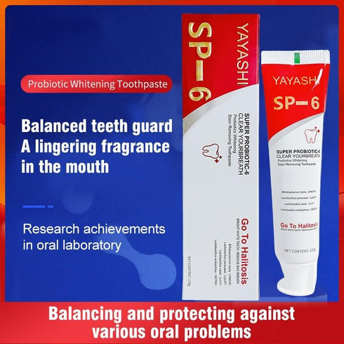 2Pcs SP-6 Ultra Whitening Toothpaste, SP-6 Probiotics Whitening Toothpaste, Fresh Breath, Stain Removing.(Red)...