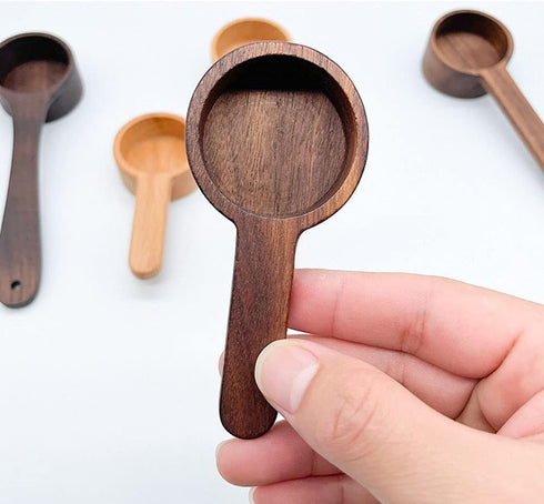 Coffee Spoons, Wooden Tablespoon Scoop, Wooden Coffee Ground Spoon, Measuring for Ground Beans or tea, Soup Cooking Mixing Stirrer Kitchen Tools U...