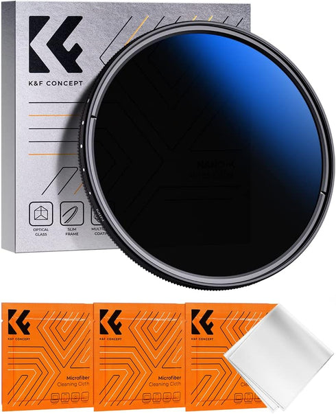 K&F Concept 40.5mm Variable ND Lens Filter ND2-ND400 (1-9 Stops) 18 Multi-Layer Coatings Adjustable Neutral Density Ultra Slim Lens Filter for Cam...
