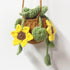 Car Hanging Ornament Cute Crochet Plant Rear view Mirror Pendant Decoration Handmade Knitted Mirror Hanging Car Interior Accessories Gardening Han...