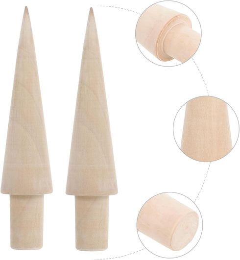 ABOOFAN 4 pcs Krumkake Waffle Cones Shape Cream Maker Shop Kitchen Craft Molds Home Baking Wood DIY Mold Cake Croissant Portable Er Cone Pastry fo...