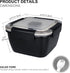 Salad Lunch Container To Go,54 OZ Salad Bowls with 3 Compartments for Salad Toppings and Snacks, Salad Bowl with Dressing Container, Built-in Reus...