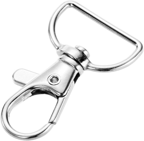 Swivel Clasp Swivel Snap Hooks Trigger Clips 1 Inch D Rings Metal Lobster Claw Clasps 40 Pcs for Making Snap Tabs, Keychain Hardware, Purse Hardwa...