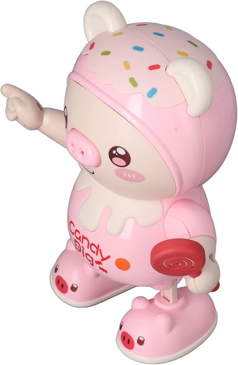 Musical Dancing Pig Toy Cute Entertainment Cool Light Clear Sound Electronic Dancing Pig Toy Play Safe for Home Use (Pink)...