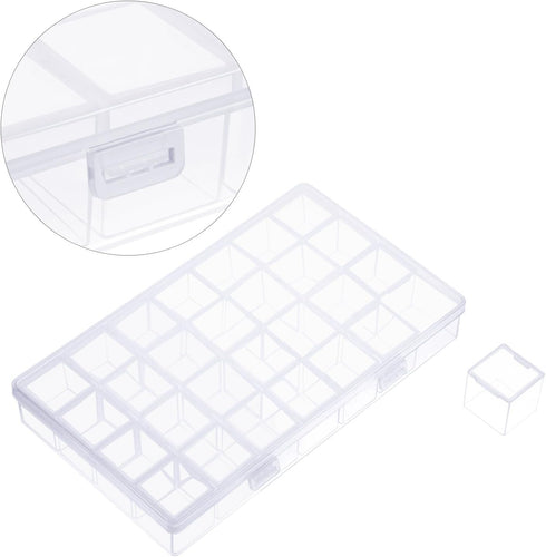 TecUnite Large Separate Diamond Embroidery Box Dividers Diamond Painting Accessory Storage Box Large Size for DIY Art Craft Jewelry Nail Accessory...