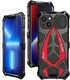 Armor Phone Case for iPhone 13 Military Grade Protective Heavy Duty Full Body Cover Aluminium Bumper Built-in Silicone Shockproof Dustproof - Blac...