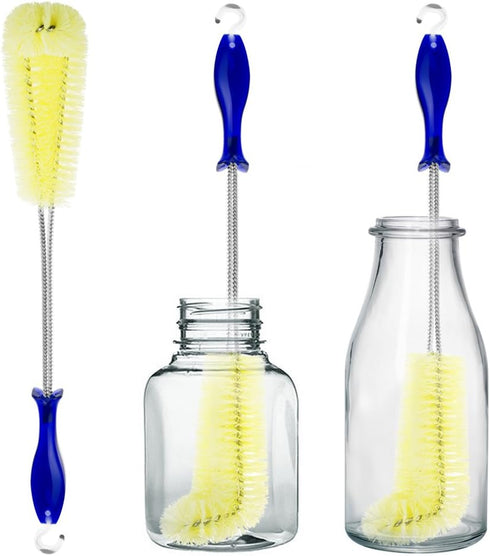 Long Bottle Brush Cleaner -16" Bottle Cleaning Brush Flexional Water Bottle Cleaner Washer Tool for Water Bottles,Cup,Tumblers or Wine Stemware...