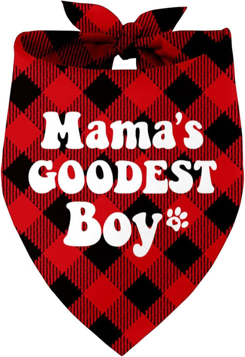 Mama’s Boy Dog Bandana, Dog Mom's Boy Gift Dog Bandana, Pet Scarf Accessories, Printed Dog Bandanas Gift for Dog Lover Birthday or Christmas, for ...