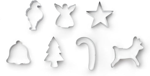 Fox Run Christmas Cookie Cutter Set, 7-Piece, Metallic...