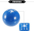 Car Manual 4 Speed Ball Gear Shift Knob Kit, Round Short Throw Shifter Universal for Manual Transmission Vehicles Durable Acrylic Blue with Adapte...