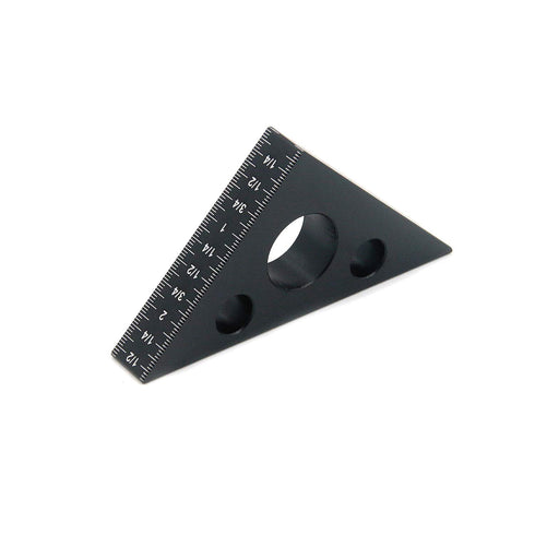 T Tulead Carpenter Square Triangle Ruler Aluminum Alloy Woodworking Ruler 45 Degree Woodworking Square Measurement Tool Black...