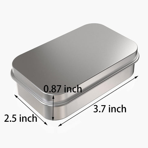 12 Pcs Metal Hinged Tin Box Container Mini Portable Small Storage Container Kit with Lid for Home Storage 3.7x2.3x0.8 inch....