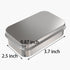 6 Pcs Metal Hinged Tin Box Container Mini Portable Small Storage Container Kit with Lid for Home Storage 3.7x2.3x0.8 Inch, Silver...