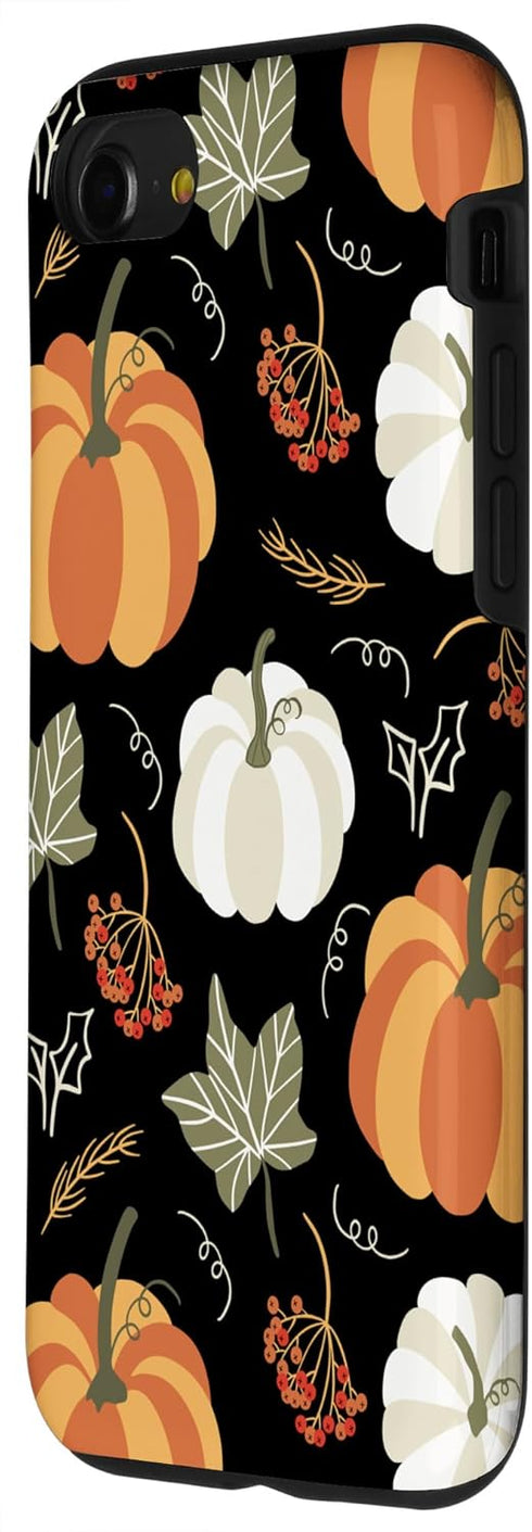 iPhone SE (2020) / 7 / 8 Autumn falling leaves and pumpkin spice harvest happy fall Case...