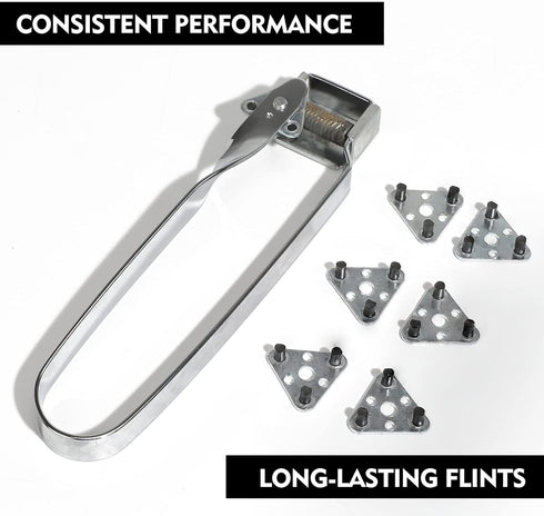 Triple Flint Torch Striker, Triple Flint Spark Lighter, for Welding and Cutting, 6pcs Flint Replacements, for Welder...