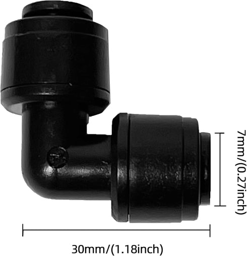 30 Pack Quick Connect 1/4" Drip Irrigation Elbow Coupling Connectors, Universal 90 Degrees Elbow Fitting for 1/4 Inch Irrigation Tubing, Leak Free...