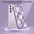 for Samsung Galaxy S23 Case, Covers for S23.Magnetic Metallic Glossy Slim Clear Luxury Soft Shockproof funda capa para for Galaxy S23 6.1 inch Com...