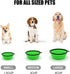 2-Pack Small Dog Travel Bowl, Collapsible Bowls for Dogs, Foldable Cat Water Bowl, Portable Pet Traveling Dish (Green & Blue)...