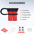 4 Pcs 6-10 Gauge Anderson Connector Plug 50A 12-36V Battery Quick Connector Red Battery Quick Disconnect Wire Harness Plug Kit for Winch Car Auto ...