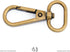 CRAFTMEMORE Snap Hook Swivel Push Gate Lobster Clasps Fashion Clips Purse Making FS10 Pack of 10 (Antique Brass, 3/4 Inch)...