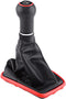 5 Speed Car Gear Shift Knob Manual/Auto Gear Shift Knob Boot Dust Boot Cover Replacement Compatible with MK4 1999-2004...